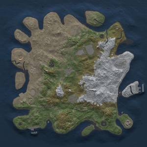 Thumbnail Rust Map: Procedural Map, Size: 3850, Seed: 69519490, 19 Monuments