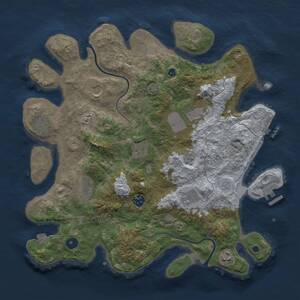 Thumbnail Rust Map: Procedural Map, Size: 3850, Seed: 69519490, 15 Monuments