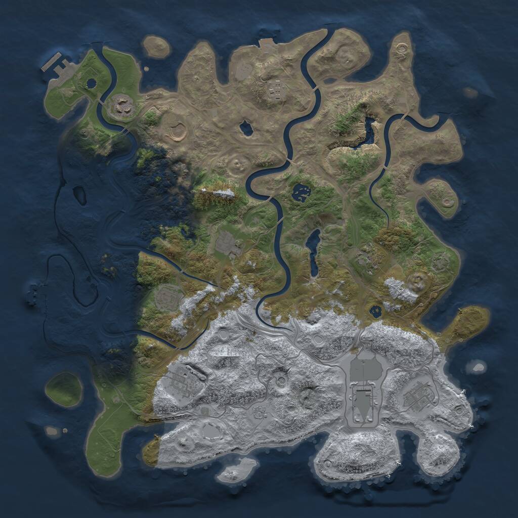 Rust Map: Procedural Map, Size: 4250, Seed: 1741, 16 Monuments