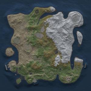 Thumbnail Rust Map: Procedural Map, Size: 3500, Seed: 837145896, 15 Monuments