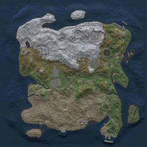 Thumbnail Rust Map: Procedural Map, Size: 3550, Seed: 1257504784, 14 Monuments