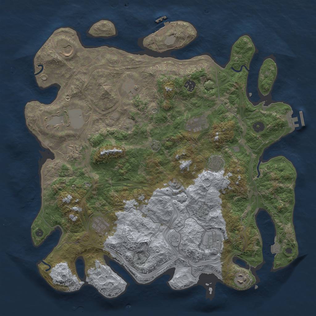 Rust Map: Procedural Map, Size: 4250, Seed: 1578574899, 19 Monuments
