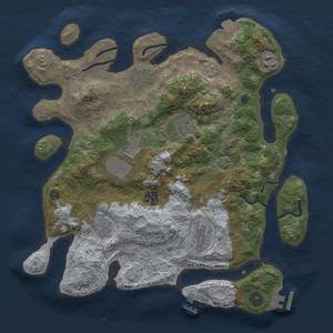 Thumbnail Rust Map: Procedural Map, Size: 3500, Seed: 628237574, 15 Monuments