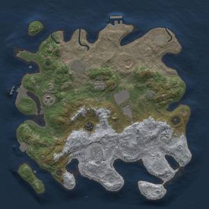 Thumbnail Rust Map: Procedural Map, Size: 3500, Seed: 331359369, 16 Monuments