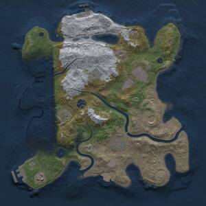 Thumbnail Rust Map: Procedural Map, Size: 3500, Seed: 1373610216, 14 Monuments