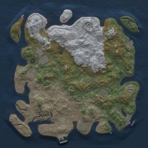 Thumbnail Rust Map: Procedural Map, Size: 4000, Seed: 107652866, 17 Monuments