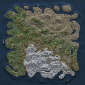 Thumbnail Rust Map: Procedural Map, Size: 4500, Seed: 1256891, 19 Monuments