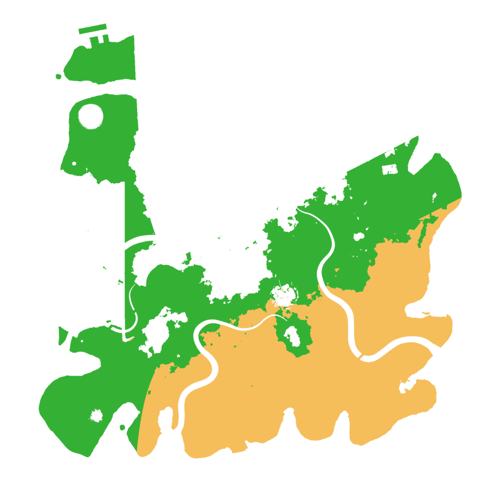 Biome Rust Map: Procedural Map, Size: 3600, Seed: 2057869980