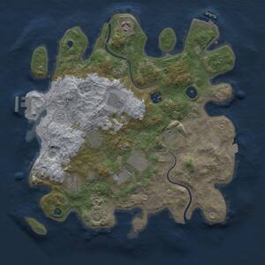 Thumbnail Rust Map: Procedural Map, Size: 3500, Seed: 52451232, 14 Monuments