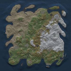 Thumbnail Rust Map: Procedural Map, Size: 4250, Seed: 1185772507, 19 Monuments