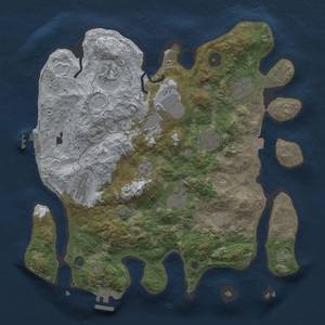 Thumbnail Rust Map: Procedural Map, Size: 3500, Seed: 332396788, 15 Monuments