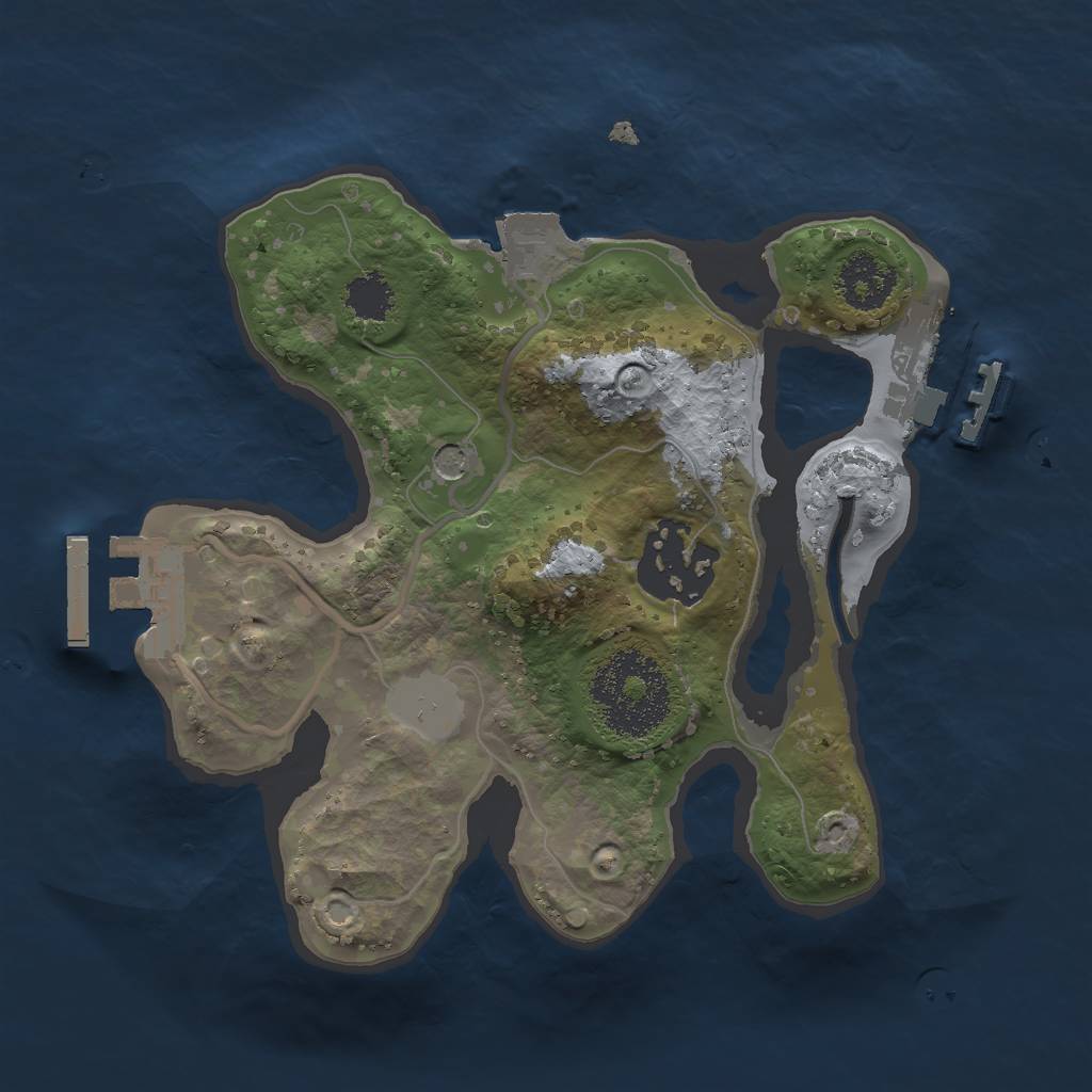 Rust Map: Procedural Map, Size: 2000, Seed: 20956440, 7 Monuments