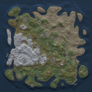 Thumbnail Rust Map: Procedural Map, Size: 4500, Seed: 8611536, 19 Monuments