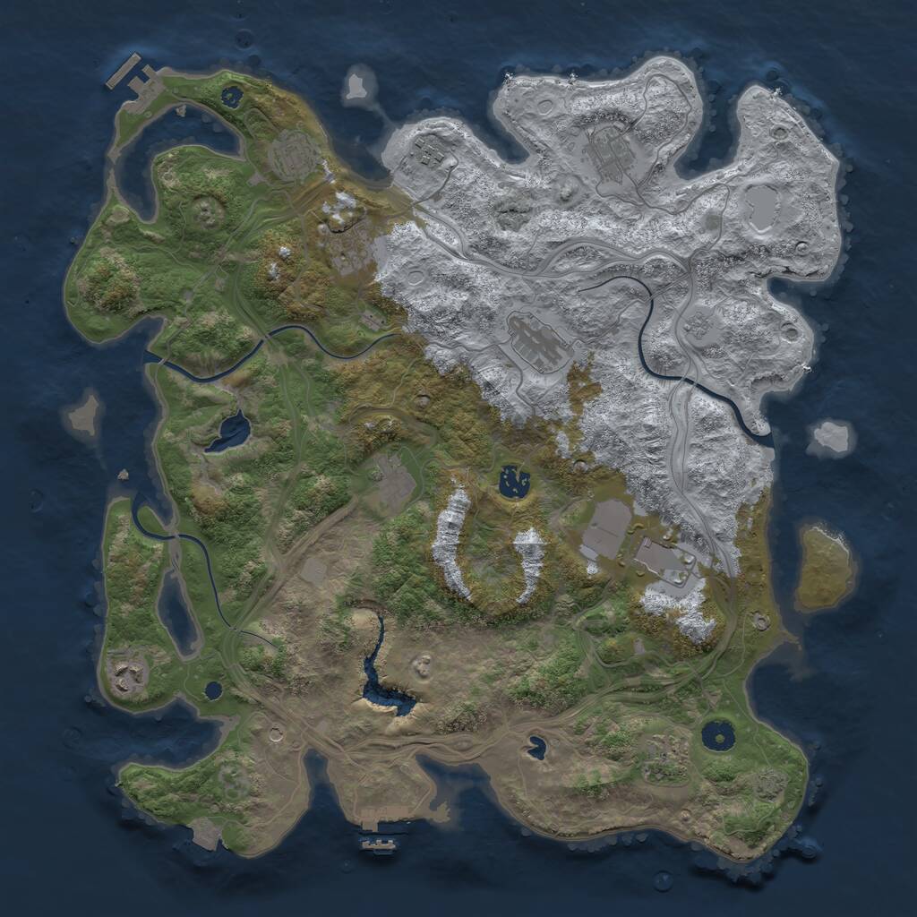 Rust Map: Procedural Map, Size: 4250, Seed: 20240801, 16 Monuments