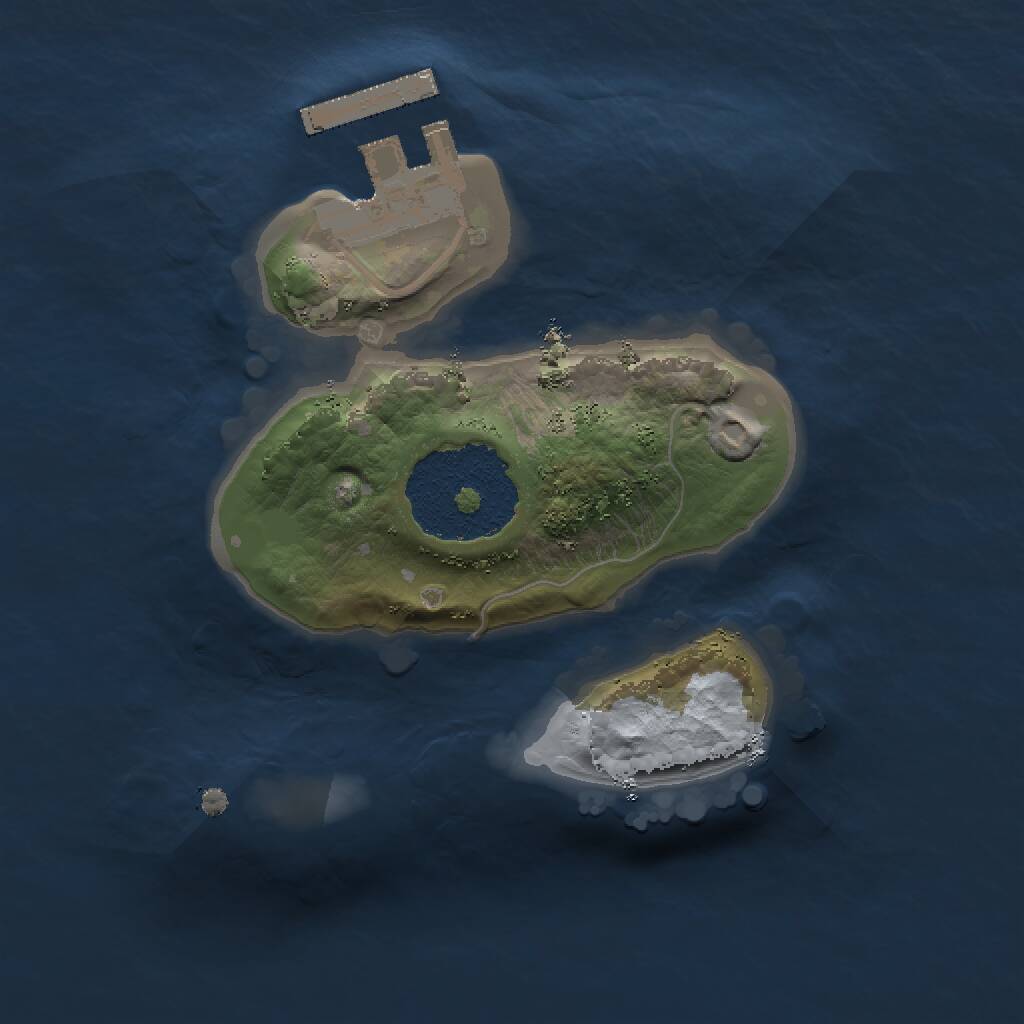 Rust Map: Procedural Map, Size: 1500, Seed: 81624, 2 Monuments