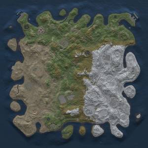 Thumbnail Rust Map: Procedural Map, Size: 4500, Seed: 1412295842, 19 Monuments