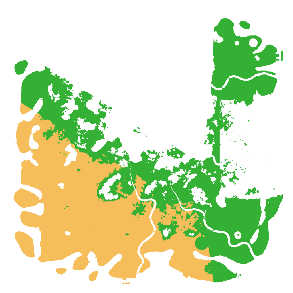 Biome Rust Map: Procedural Map, Size: 6000, Seed: 5142