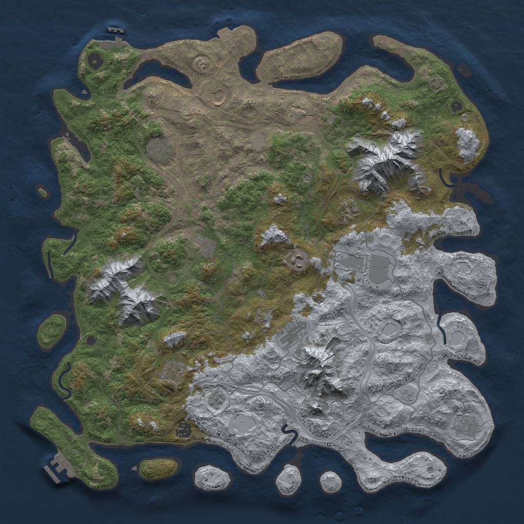 Rust Map: Procedural Map, Size: 5000, Seed: 1980052073, 19 Monuments