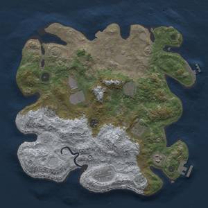 Thumbnail Rust Map: Procedural Map, Size: 3500, Seed: 31123603, 17 Monuments