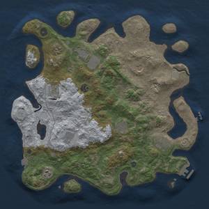 Thumbnail Rust Map: Procedural Map, Size: 4003, Seed: 19686, 18 Monuments