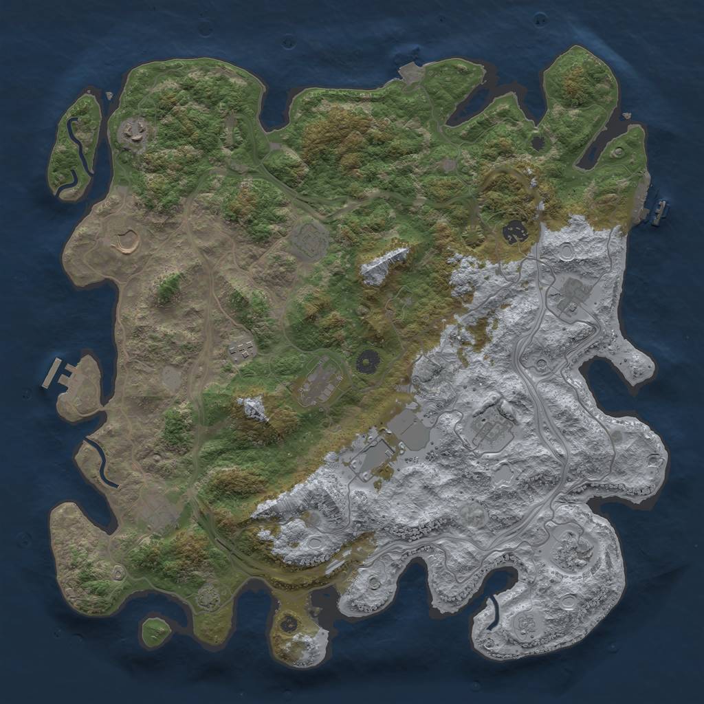 Rust Map: Procedural Map, Size: 4400, Seed: 150820241, 19 Monuments