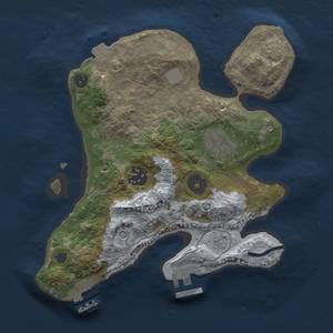 Thumbnail Rust Map: Procedural Map, Size: 2500, Seed: 241682237, 10 Monuments