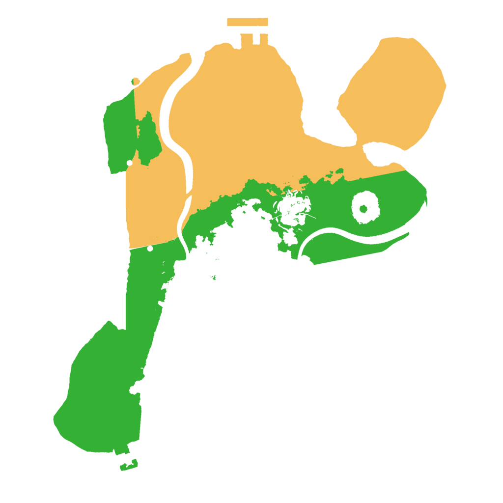 Biome Rust Map: Procedural Map, Size: 2500, Seed: 241682237