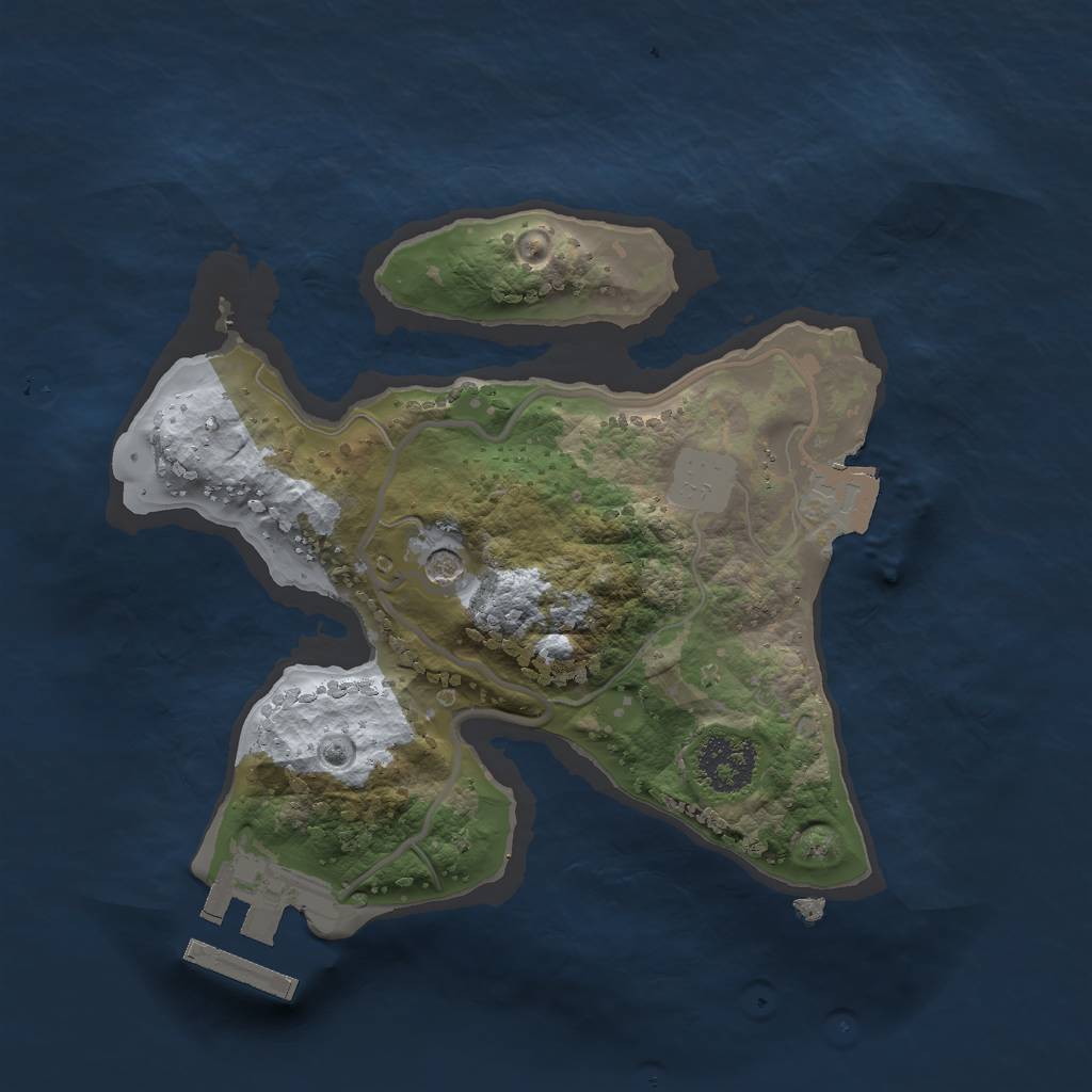 Rust Map: Procedural Map, Size: 1900, Seed: 50001, 5 Monuments