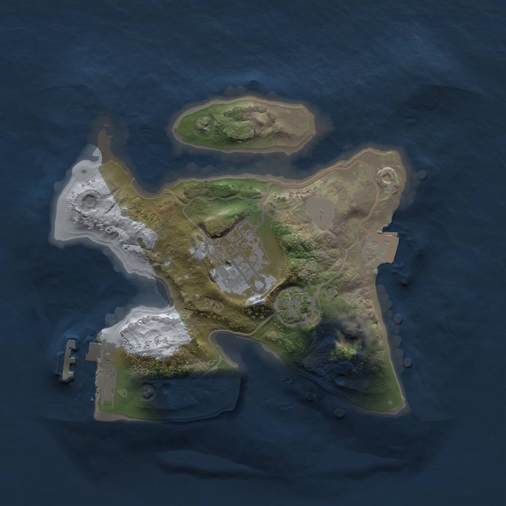 Rust Map: Procedural Map, Size: 1900, Seed: 50001, 4 Monuments