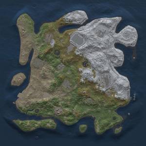 Thumbnail Rust Map: Procedural Map, Size: 3500, Seed: 2133670, 16 Monuments