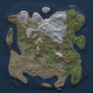 Thumbnail Rust Map: Procedural Map, Size: 3700, Seed: 850621147, 17 Monuments