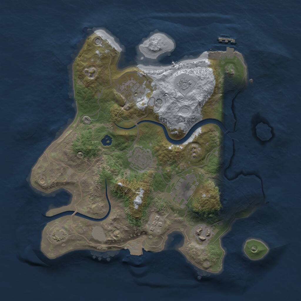 Rust Map: Procedural Map, Size: 2800, Seed: 213603398, 10 Monuments