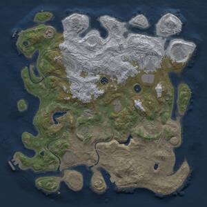 Thumbnail Rust Map: Procedural Map, Size: 4250, Seed: 222485354, 16 Monuments