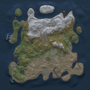 Thumbnail Rust Map: Procedural Map, Size: 3500, Seed: 69239553, 16 Monuments