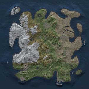 Thumbnail Rust Map: Procedural Map, Size: 3300, Seed: 2007884567, 14 Monuments