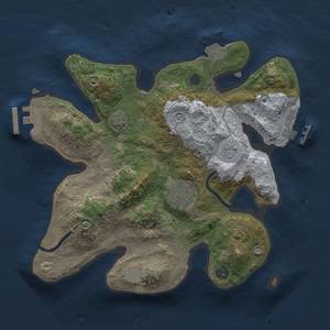 Thumbnail Rust Map: Procedural Map, Size: 2500, Seed: 336433471, 9 Monuments