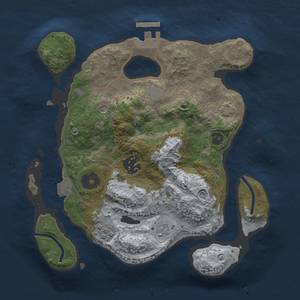 Thumbnail Rust Map: Procedural Map, Size: 2500, Seed: 1477308939, 9 Monuments