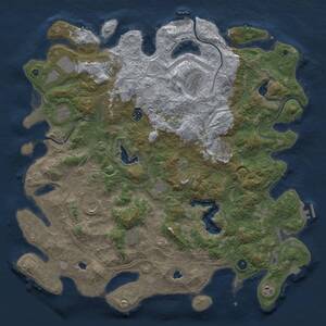 Thumbnail Rust Map: Procedural Map, Size: 4852, Seed: 9864153, 17 Monuments