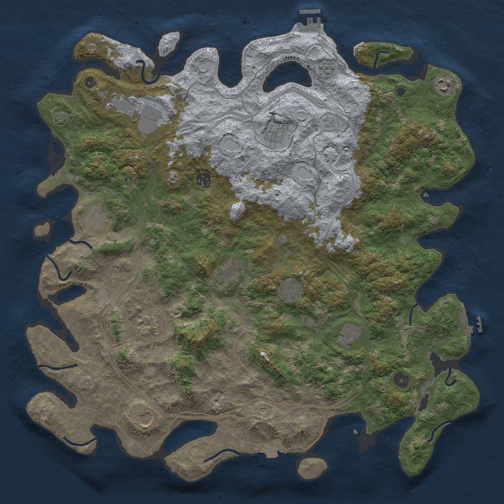 Rust Map: Procedural Map, Size: 4852, Seed: 9864153, 19 Monuments