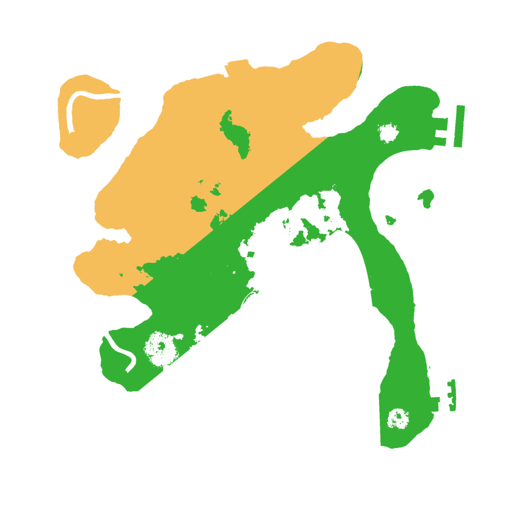 Biome Rust Map: Procedural Map, Size: 2500, Seed: 43881