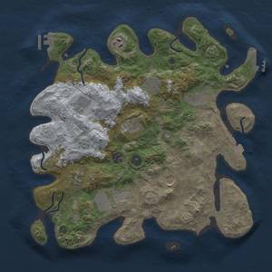 Thumbnail Rust Map: Procedural Map, Size: 3700, Seed: 250004120, 18 Monuments