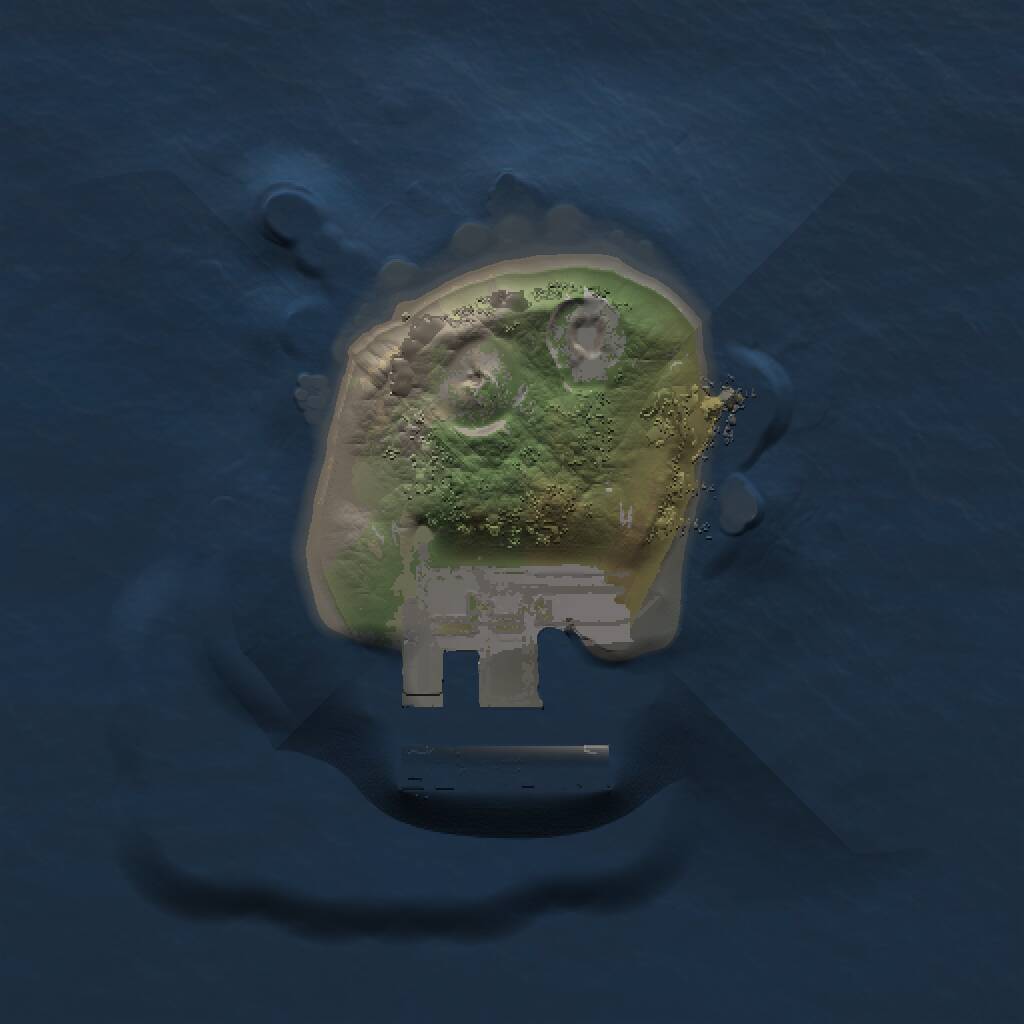 Rust Map: Procedural Map, Size: 1000, Seed: 2942786, 2 Monuments