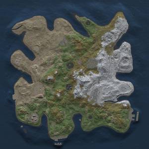 Thumbnail Rust Map: Procedural Map, Size: 3300, Seed: 1879914792, 16 Monuments