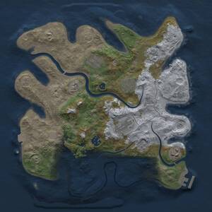Thumbnail Rust Map: Procedural Map, Size: 3300, Seed: 1879914792, 12 Monuments