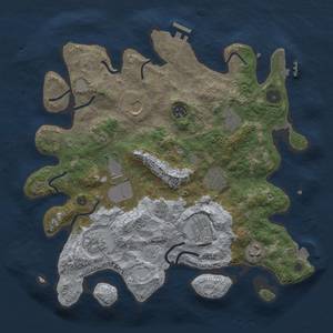 Thumbnail Rust Map: Procedural Map, Size: 3500, Seed: 854258971, 16 Monuments