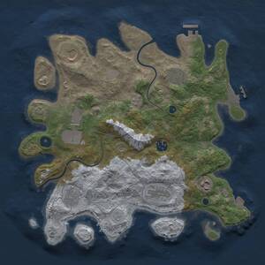 Thumbnail Rust Map: Procedural Map, Size: 3500, Seed: 854258971, 14 Monuments