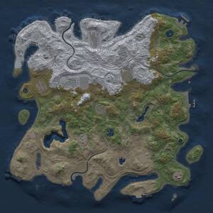 Thumbnail Rust Map: Procedural Map, Size: 4250, Seed: 816148, 15 Monuments