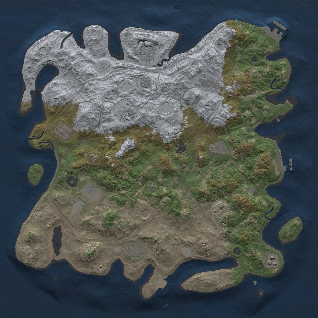 Rust Map: Procedural Map, Size: 4250, Seed: 816148, 19 Monuments