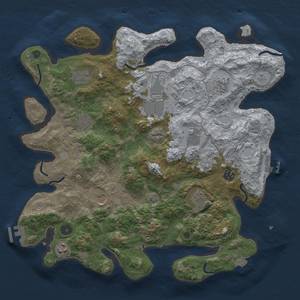 Thumbnail Rust Map: Procedural Map, Size: 4000, Seed: 17082024, 18 Monuments