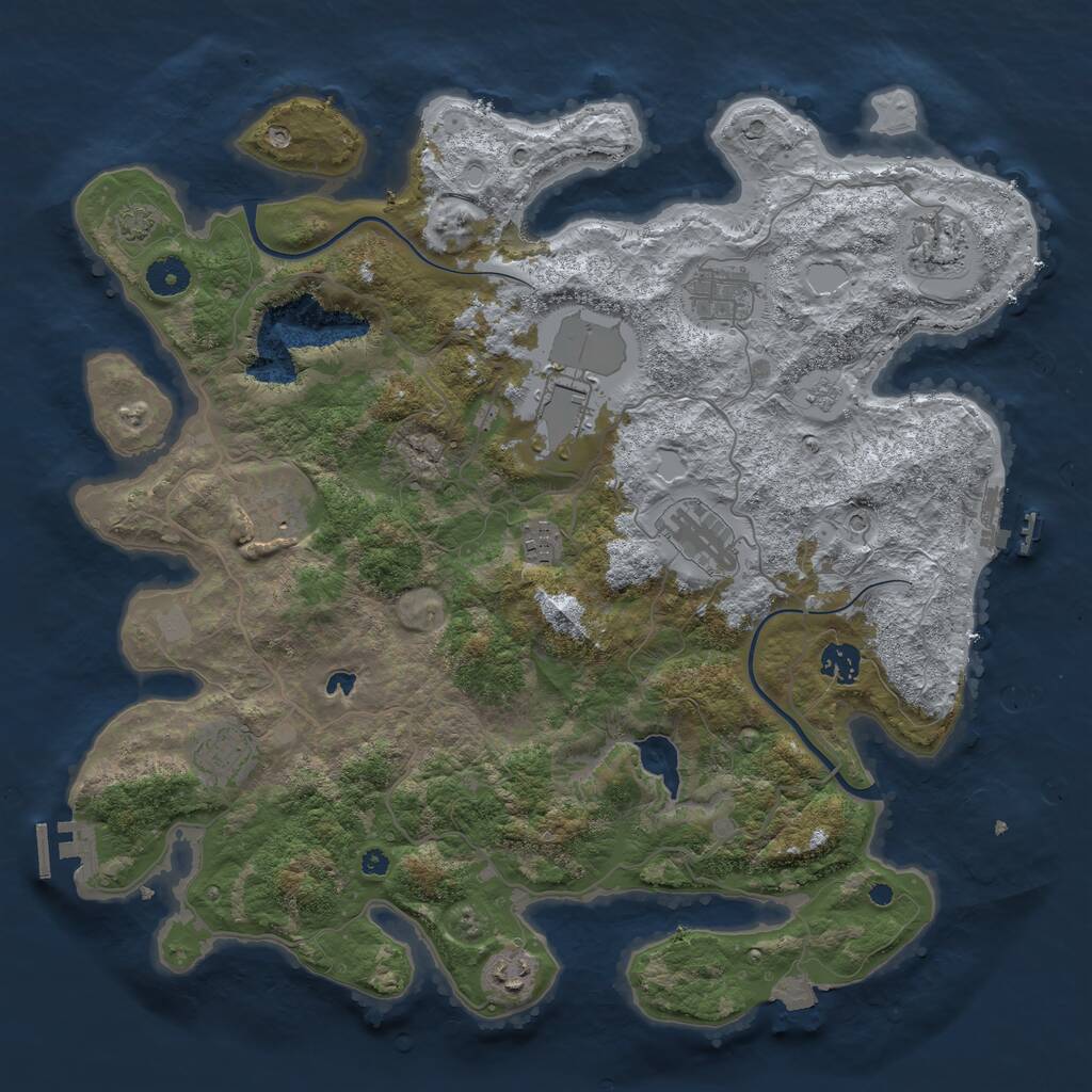 Rust Map: Procedural Map, Size: 4000, Seed: 17082024, 15 Monuments